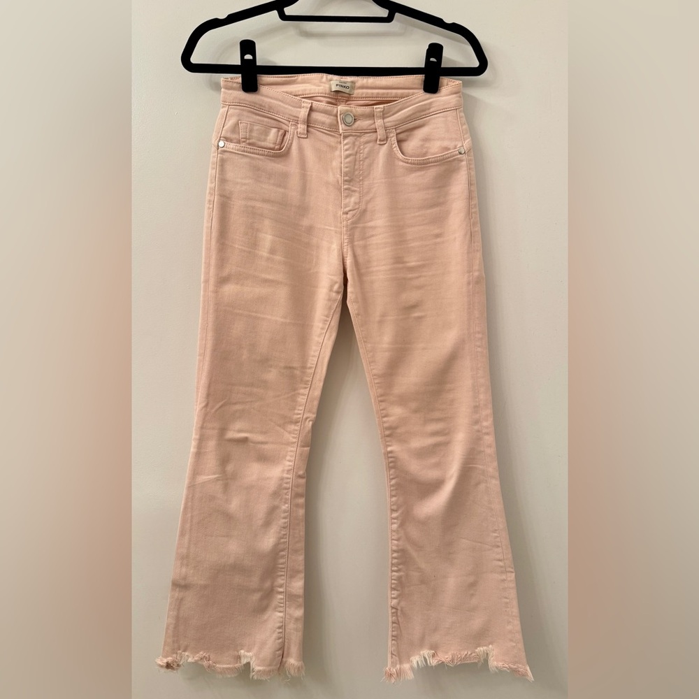 Pinko Pink Flare Wide Leg Jeans